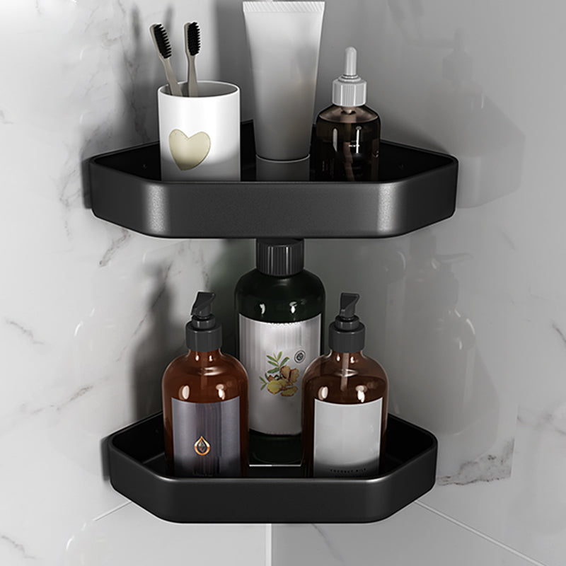 Matt schwarze Badezimmerzubehörset Modern anti-rust 1/2/3-teiliges Badezimmerregal