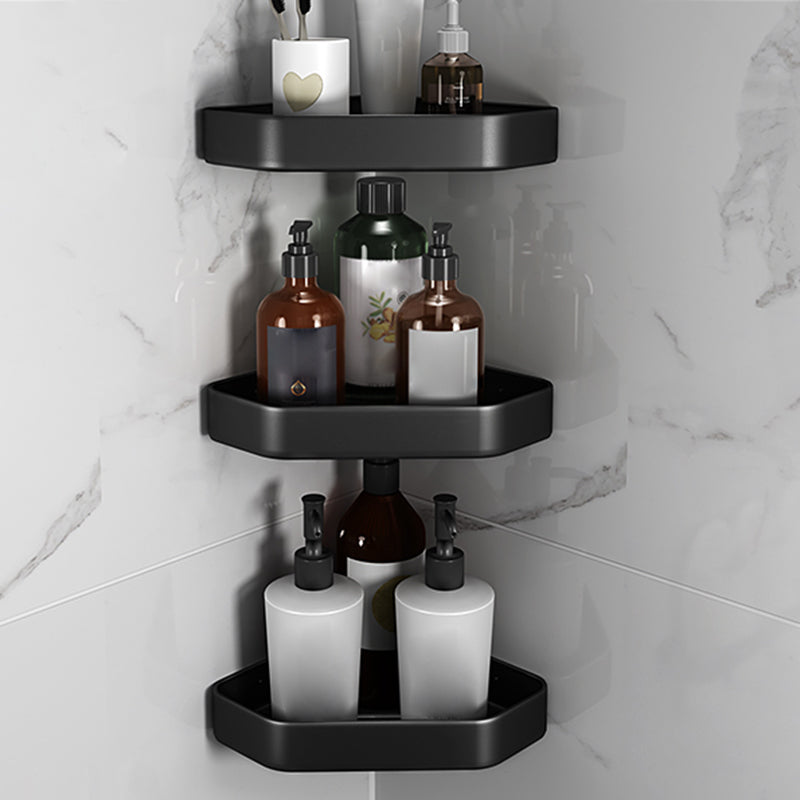 Matt schwarze Badezimmerzubehörset Modern anti-rust 1/2/3-teiliges Badezimmerregal