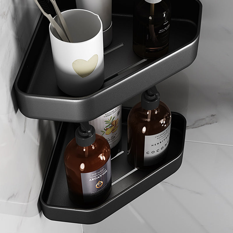 Matt schwarze Badezimmerzubehörset Modern anti-rust 1/2/3-teiliges Badezimmerregal