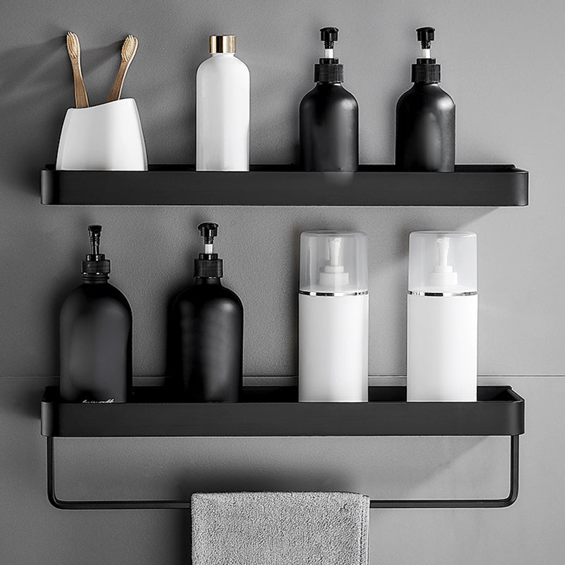 Matt Schwarz Badezimmer Set Modern 1/2 - Stück Edelstahl Badregal