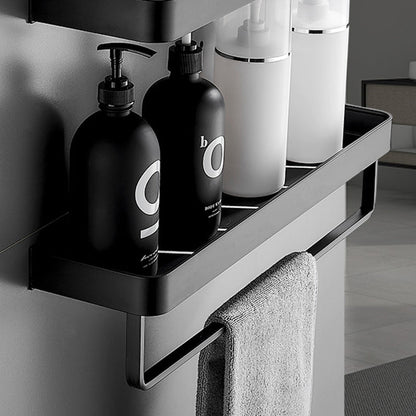 Matt Schwarz Badezimmer Set Modern 1/2 - Stück Edelstahl Badregal