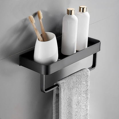 Matt Schwarz Badezimmer Set Modern 1/2 - Stück Edelstahl Badregal