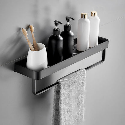Matt Schwarz Badezimmer Set Modern 1/2 - Stück Edelstahl Badregal