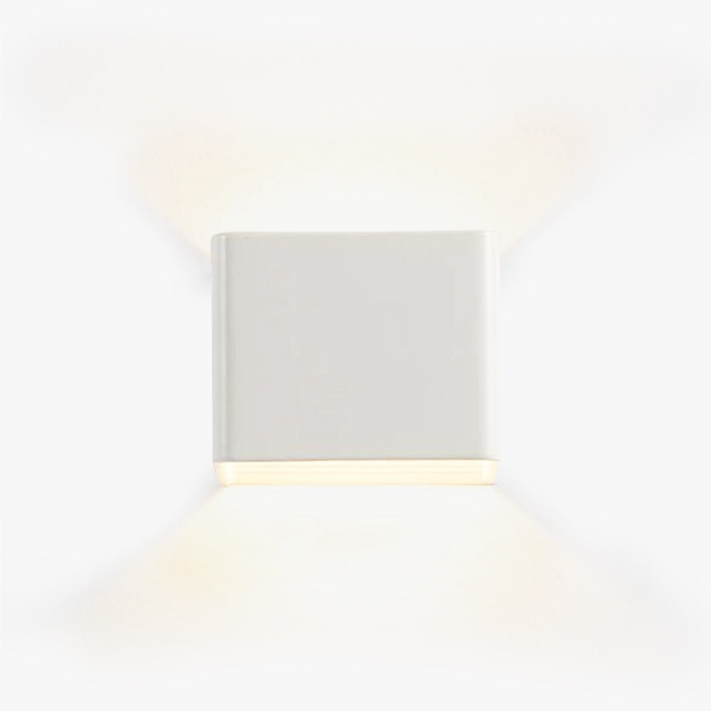 LumiBox – Quadratische LED-Wandleuchte | Modernes Design in ack, Weiß und Grün für Schlaf- und Wohnzimmer