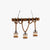 Brehn | AlessioGlow - Luxus Retro Holz- und Metallpendelleuchte