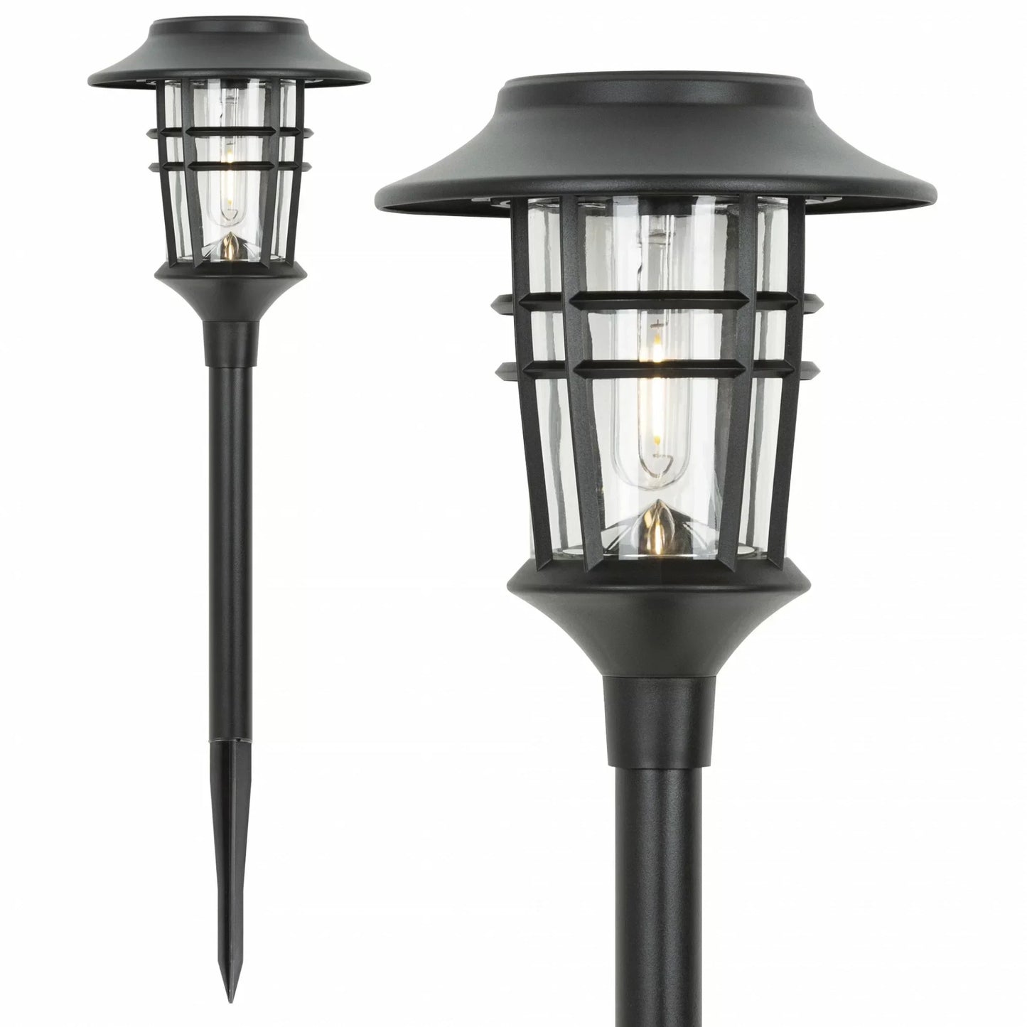 Premium Solar Fackel Gartenlampen - Set von 6