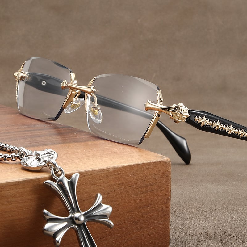Anti-Blaulicht-Brille für Alterssichtigkeit, HD-Randlose Brille