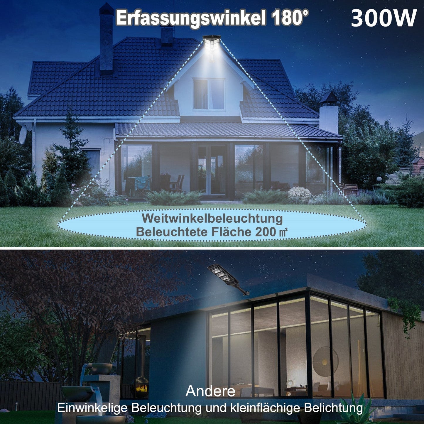 Solarlampe Straßenlaterne mit Bewegungssensor 300W/400W | Brehn