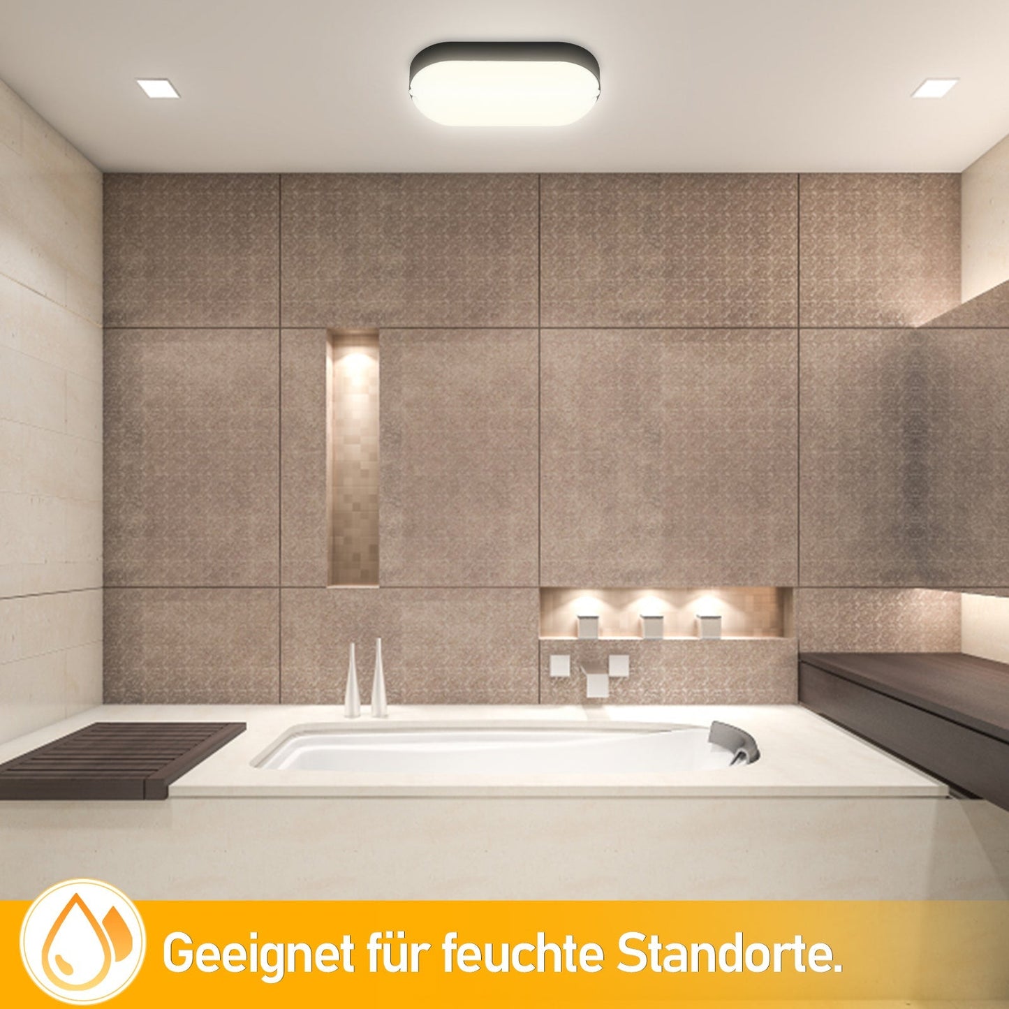 15W LED Feuchtraumleuchte IP54 2 Stück | Brehn
