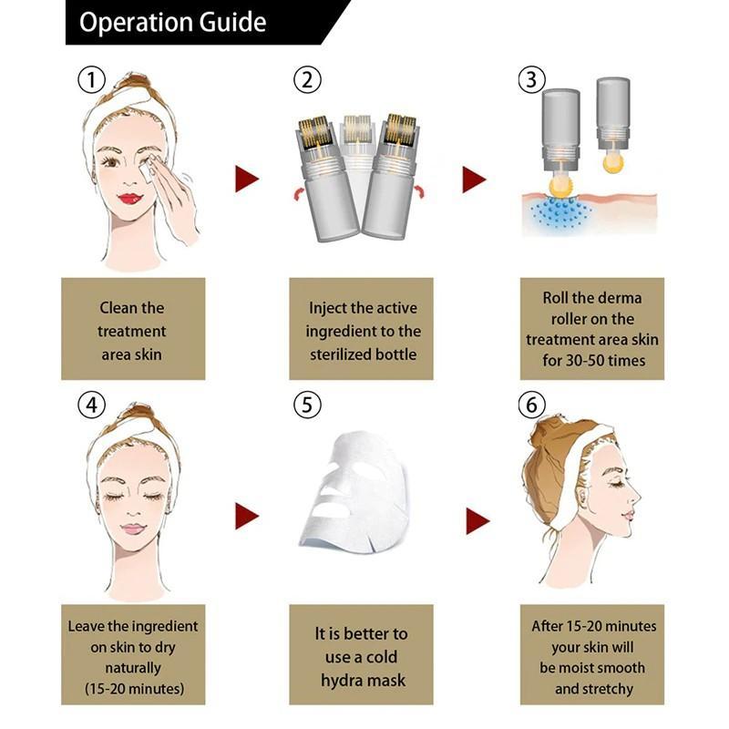 Brehn | Automatisches Mikro-Nadel Derma Roller Derma-Roller -0,25mm Titan-Mikronadel Hautpflege-System