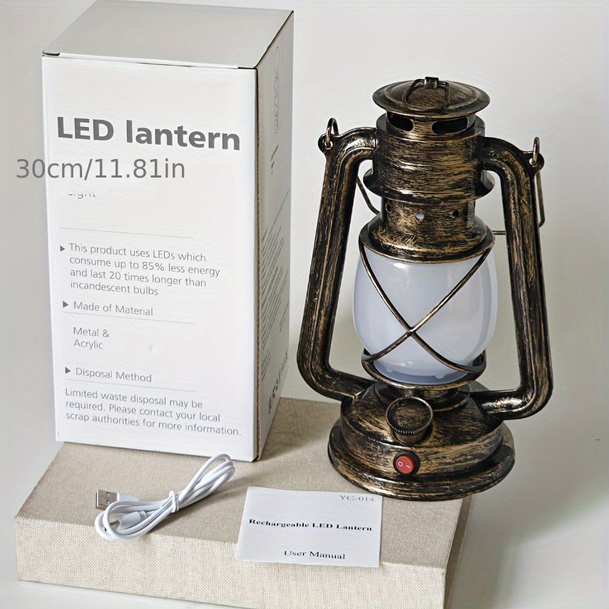 RetroGlow Laterne – Vintage LED Laterne mit Flammenlichteffekt | Brehn