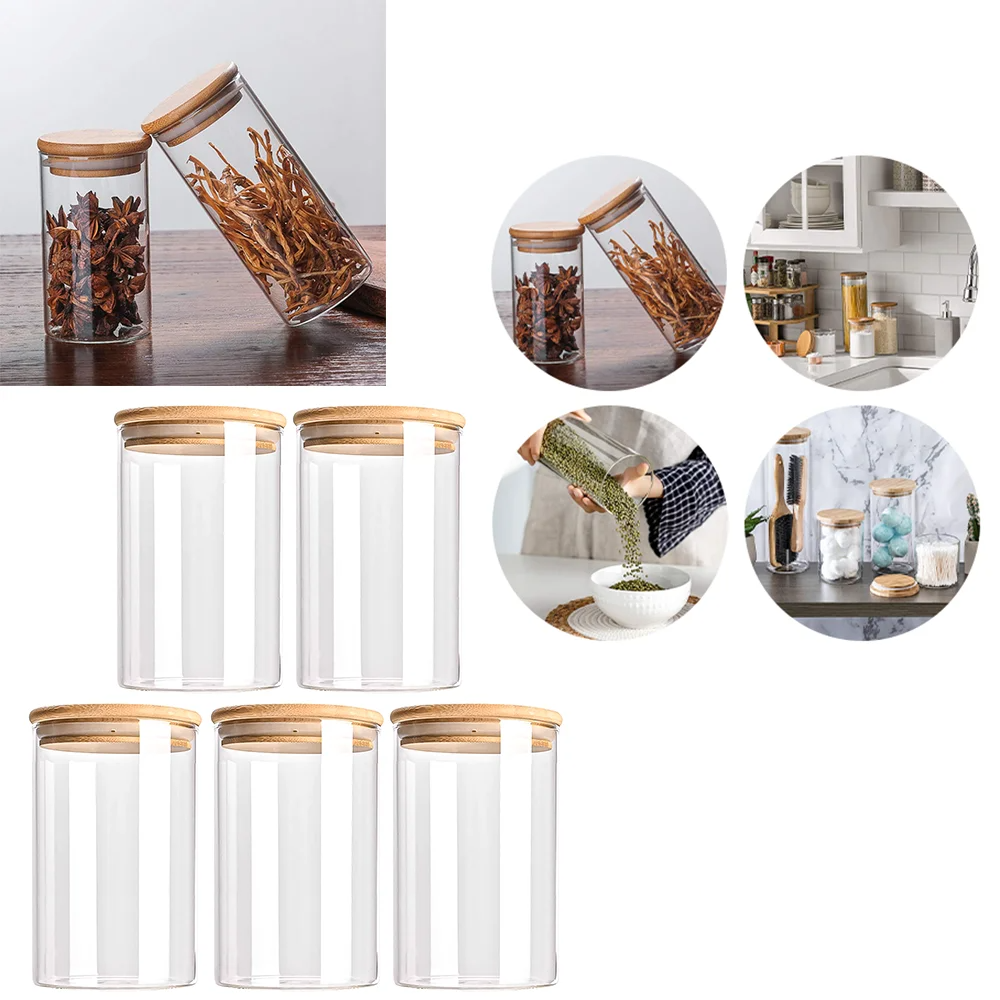 PureVorrat Glasbehälter Set – Vorratsdosen mit Holzdeckel | Luftdicht & Stilvoll | Moderne Küchenaufbewahrung | Brehn