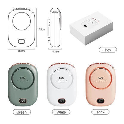 Tragbarer USB-wiederaufladbarer hängender Nacken-Mini-Ventilator | Brehn