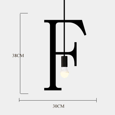 Künstlerisches Buchstaben-förmiges Pendelleuchte