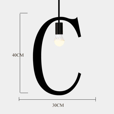 Künstlerisches Buchstaben-förmiges Pendelleuchte