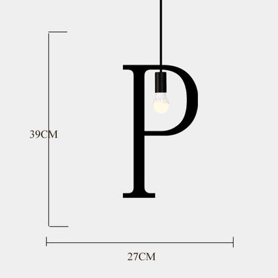 Künstlerisches Buchstaben-förmiges Pendelleuchte