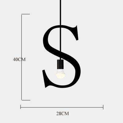 Künstlerisches Buchstaben-förmiges Pendelleuchte