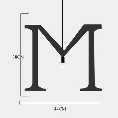 Künstlerisches Buchstaben-förmiges Pendelleuchte