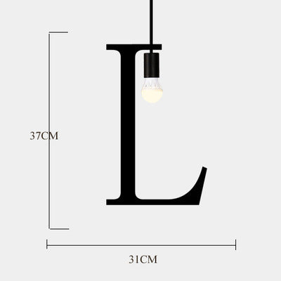 Künstlerisches Buchstaben-förmiges Pendelleuchte