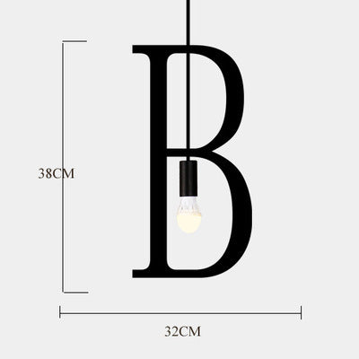 Künstlerisches Buchstaben-förmiges Pendelleuchte