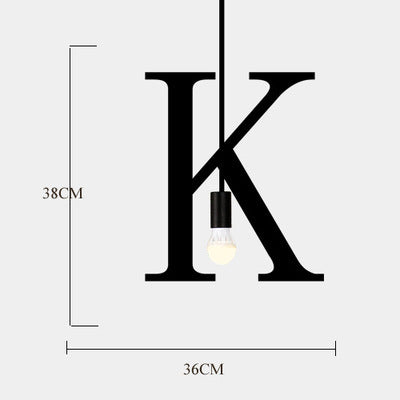 Künstlerisches Buchstaben-förmiges Pendelleuchte