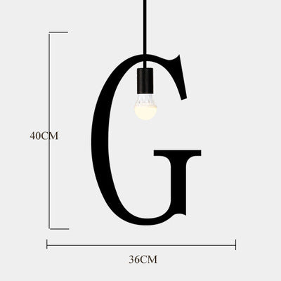 Künstlerisches Buchstaben-förmiges Pendelleuchte