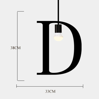 Künstlerisches Buchstaben-förmiges Pendelleuchte