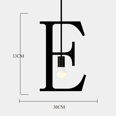 Künstlerisches Buchstaben-förmiges Pendelleuchte