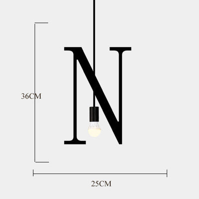 Künstlerisches Buchstaben-förmiges Pendelleuchte