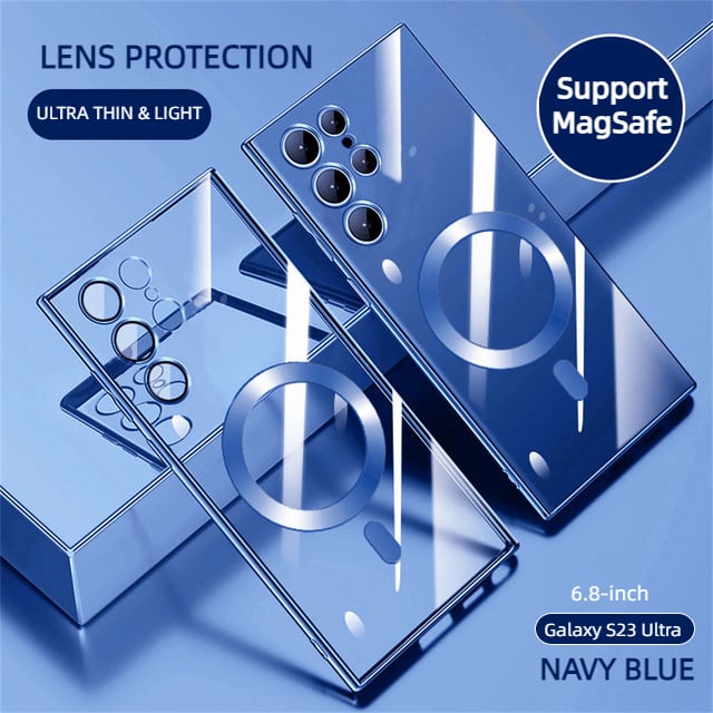 Transparente Luxus-Beschichtung Magnetische Hülle für Samsung