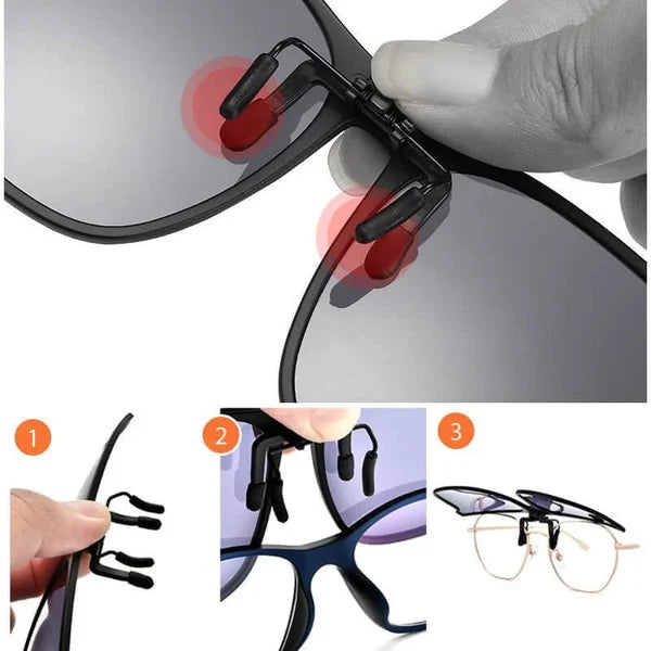OogZeker ClipSonnenbrillen – Leichte Polarisierte UV400 Clip-ons für Brillenträger | Brehn