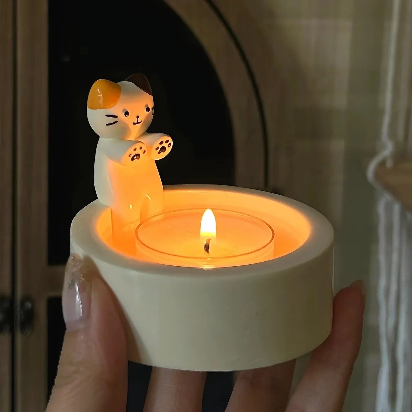 Süße Katzenkerzenhalter | Brehn