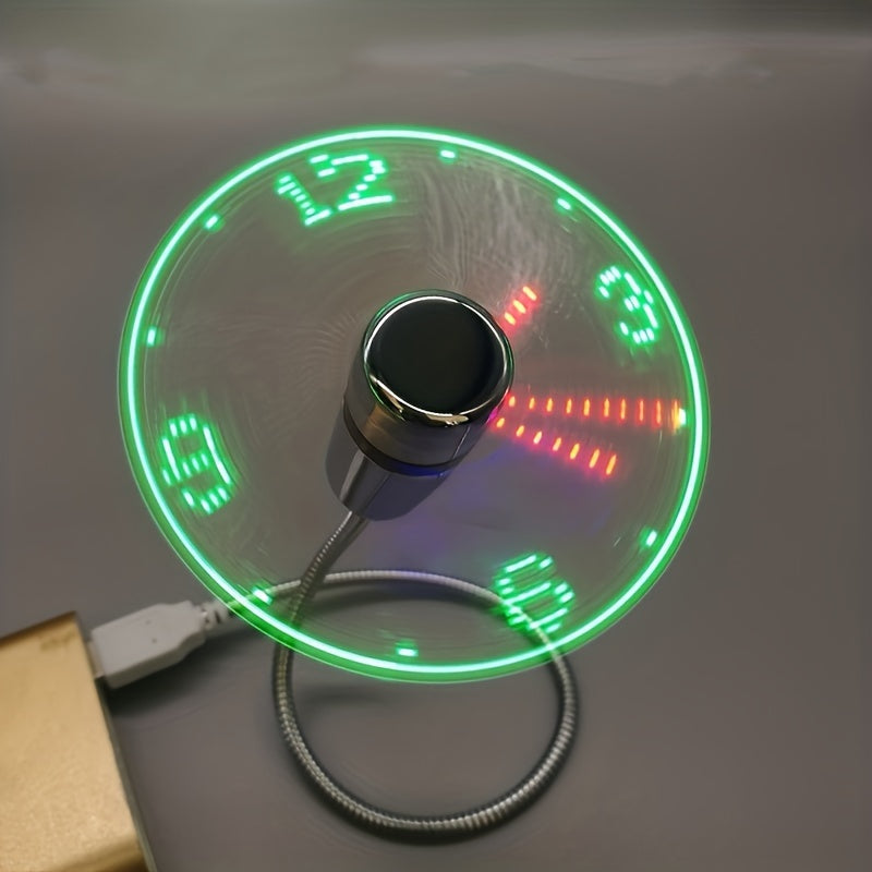 USB Tischventilator mit LED-Uhranzeige | Brehn