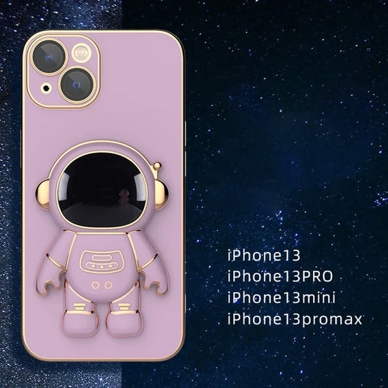 Brehn | 6D Plating Astronaut Versteckte Ständerhülle für iPhone