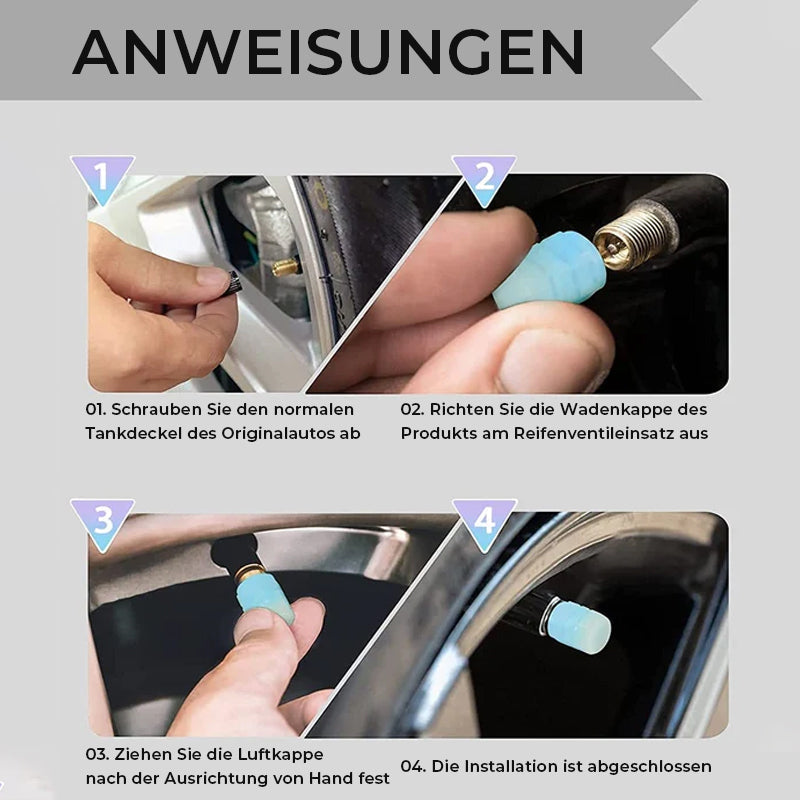 Brehn | Universelle fluoreszierende Reifenventilkappen