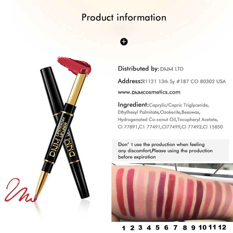 Brehn | 2-in-1 Dual-Lippenstift & Konturenstift | Matte Textur & Long-Lasting Finish | Hochpigmentiert & Wasserfest | 12 Farbvarianten für Präzisions-Makeup