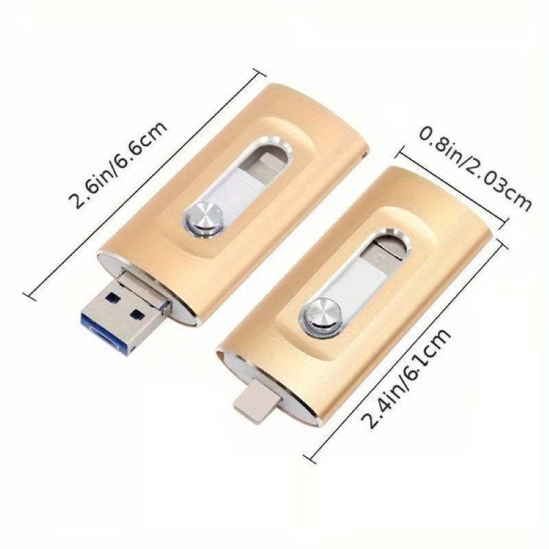 3-in-1-USB-Stick mit großer Speicherkapazität für Mobiltelefon und Computer