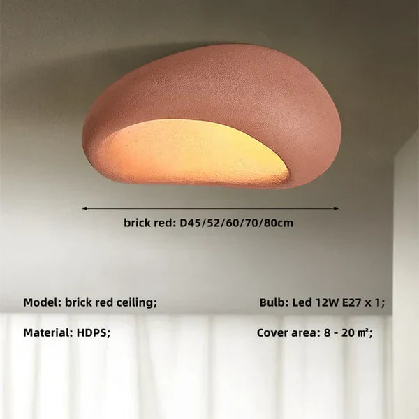 Brehn | Natürliche Wabi Sabi Deckenlampe - SereneAura