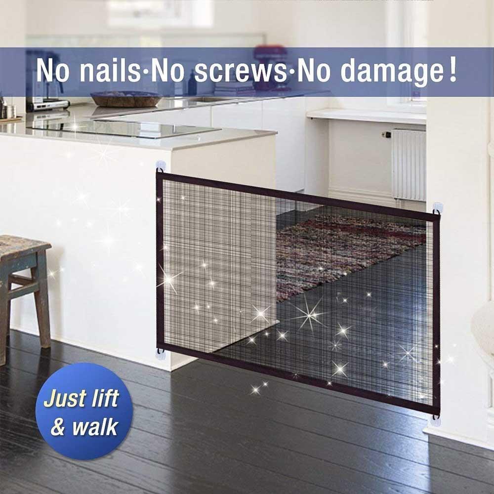 Brehn | Tragbares Mesh-Hunde-Gitter für Zuhause
