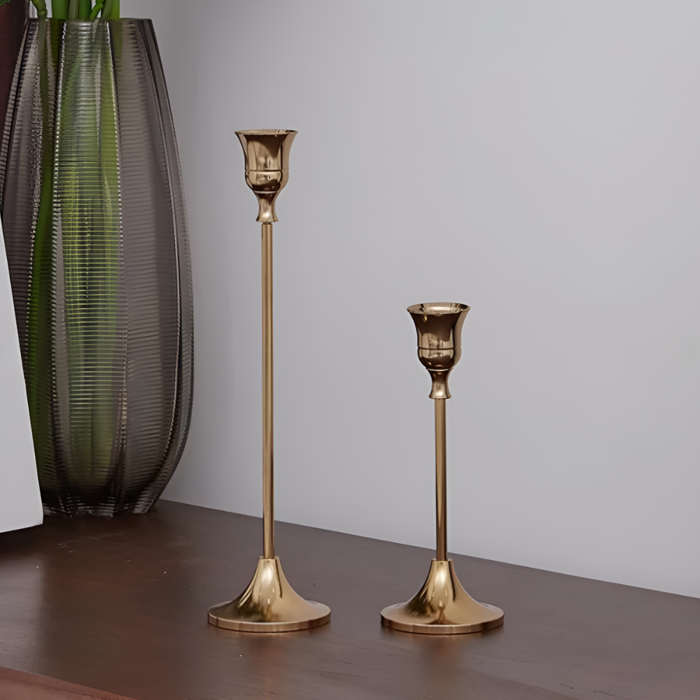 Gold Taper Kerzenhalter Set | Brehn