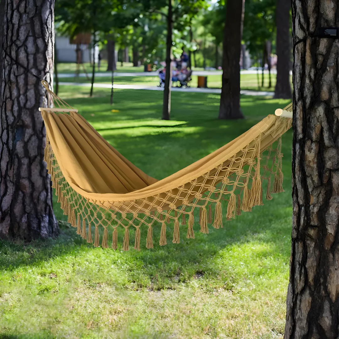 Brehn | Bequeme Boho-Hängematte aus Baumwolle