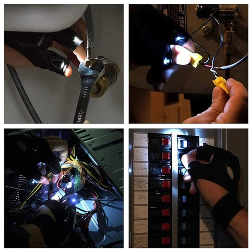 LED-Handschuhe mit wasserdichten Lichtern | Brehn