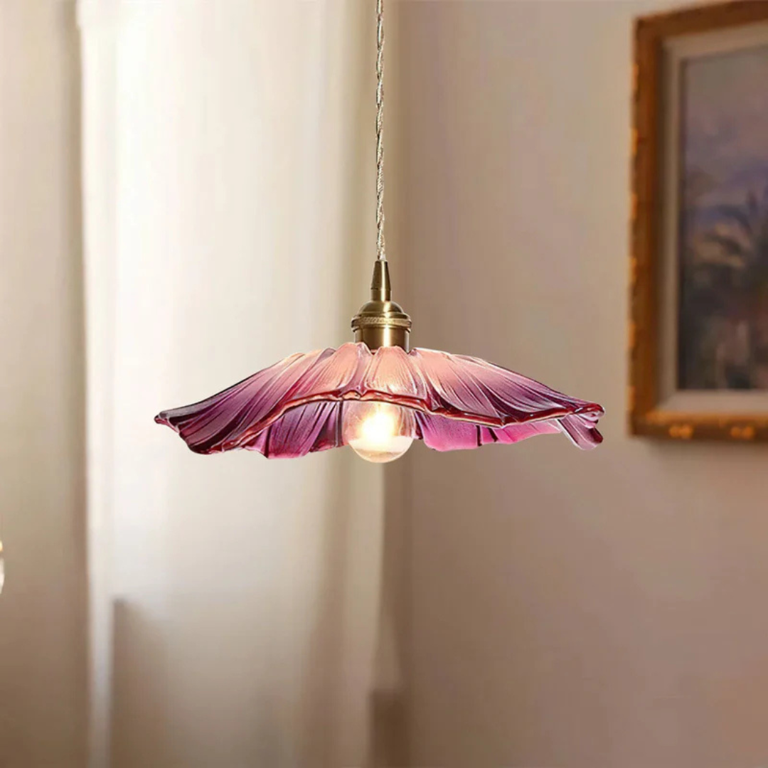 Brehn | Retro Lotus Glas Pendelleuchte