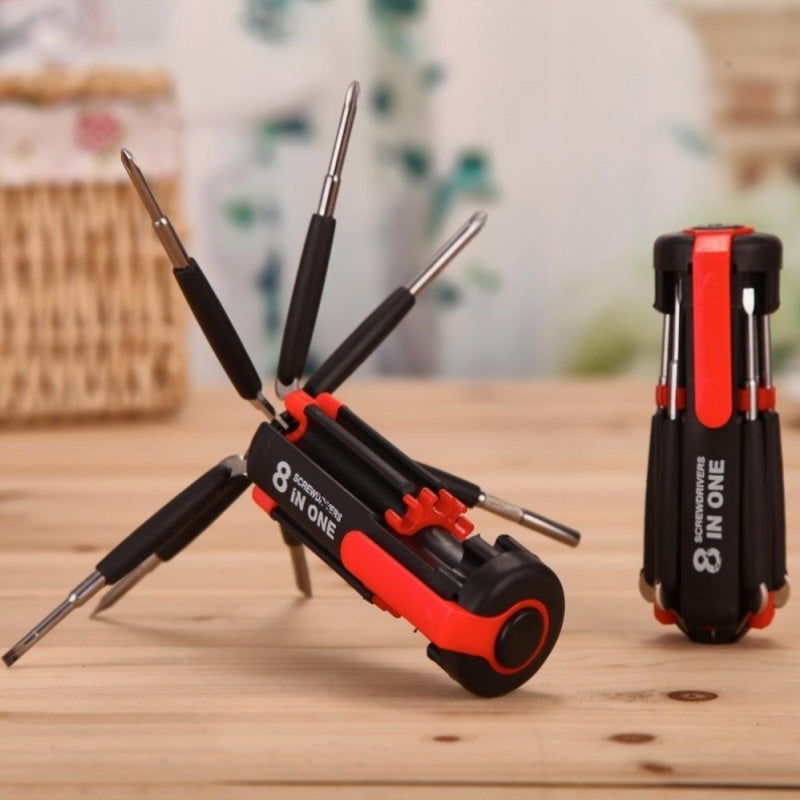 Brehn | 8-in-1-Schraubendreher mit LED-Taschenlampe
