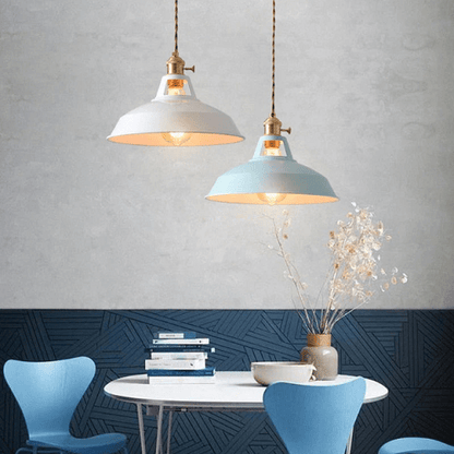 Brehn | Vintage Pastellpendelleuchte - Metallische Eleganz - Sanfte Atmosphäre