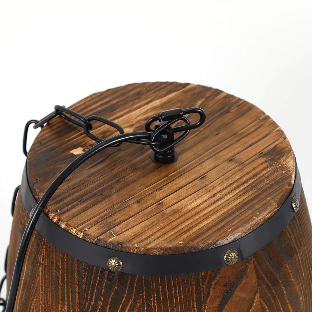 Retro Holz Weinfass Pendelleuchte | Brehn