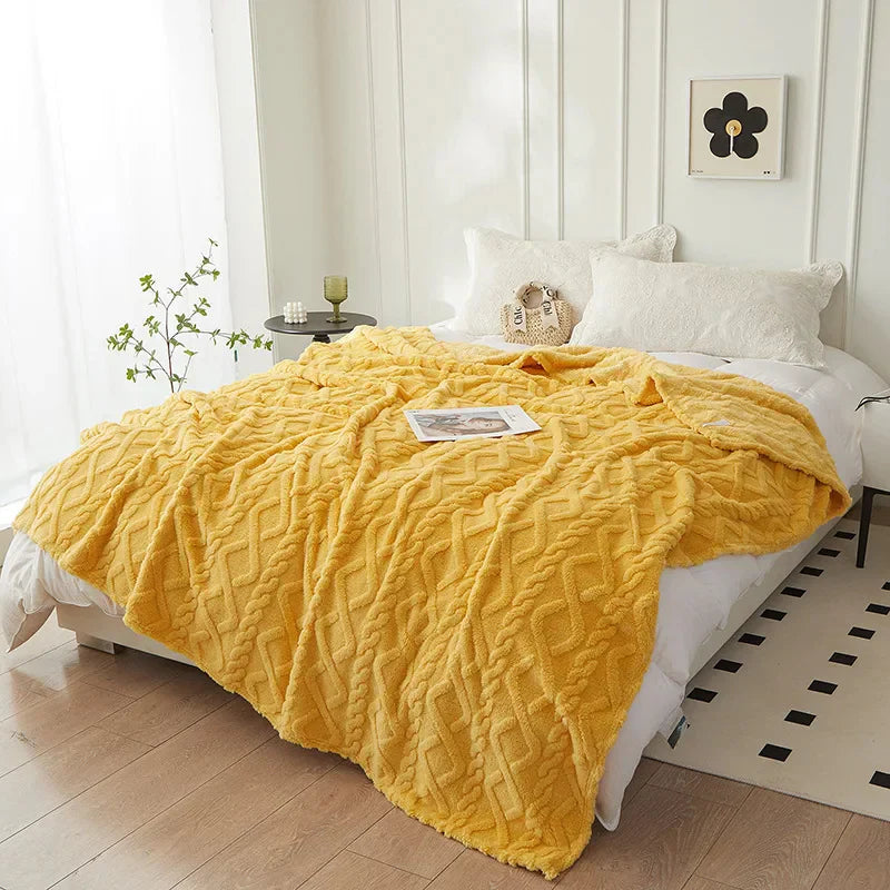 Brehn | Wendbare Dicke Lammwoll-Decke - CozyLuxe