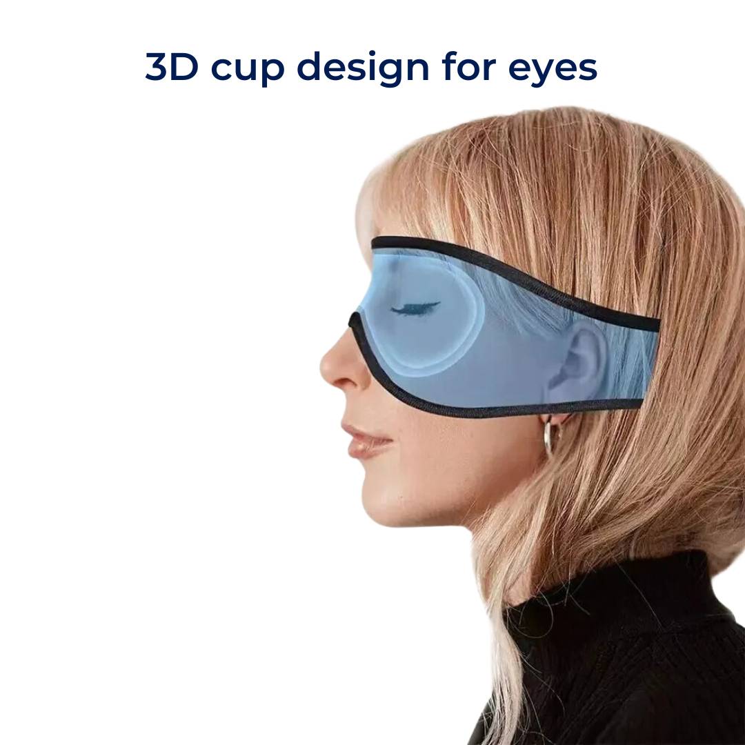 DreamSounds Bluetooth Schlafmaske mit integrierten Kopfhörern | für Reisen - Meditation - Lichtblockierende Komfort Brehn