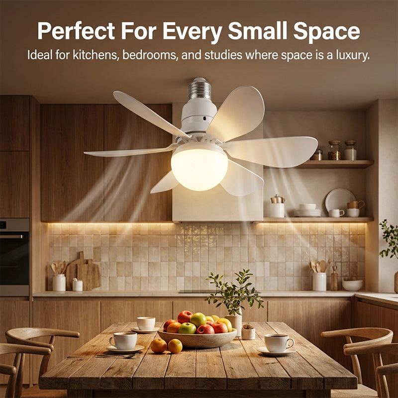 Moderner Niedrigprofil-Deckenventilator mit Licht | Brehn