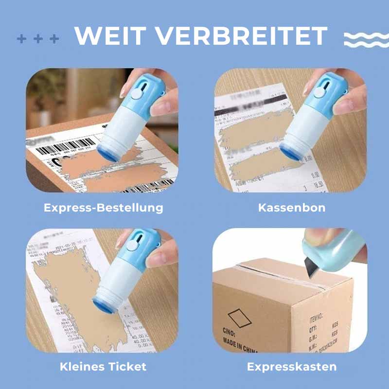 Thermische Papierkorrekturflüssigkeit mit Auspackmesser | Brehn